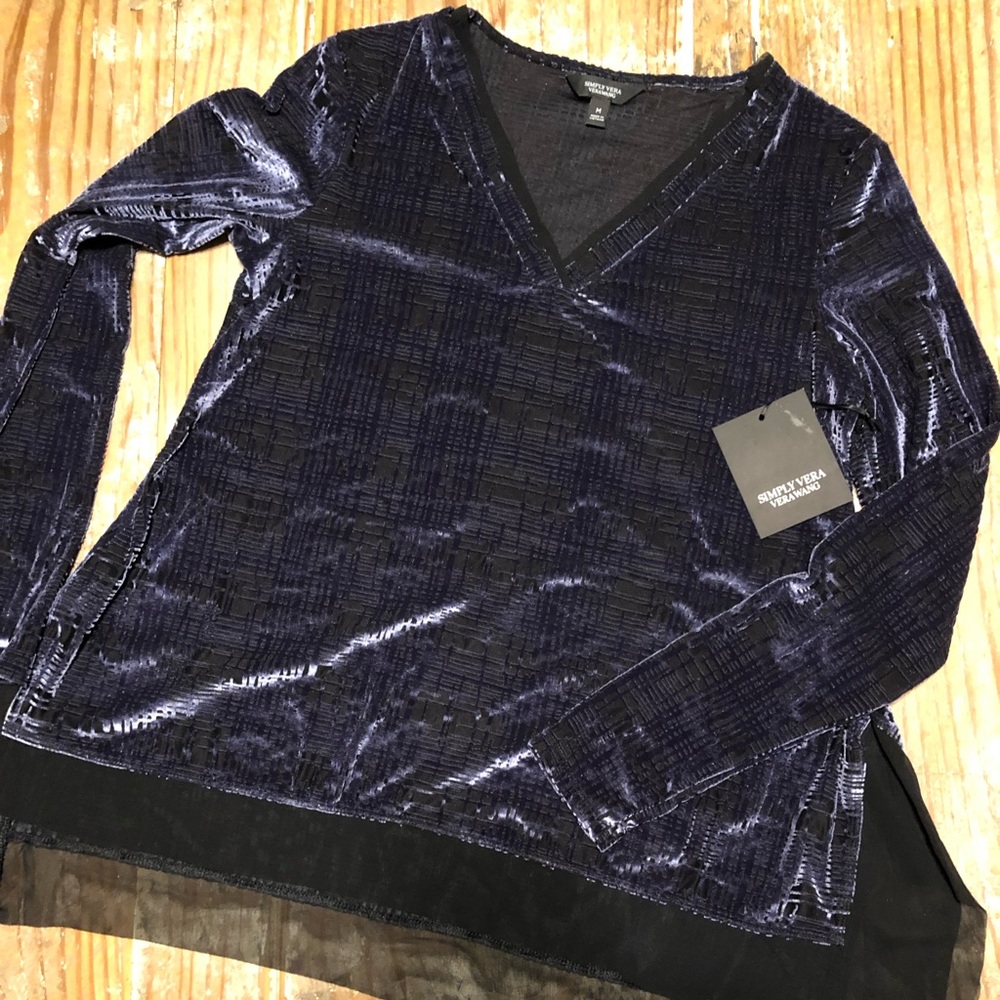 Simply Vera velvet burnout top